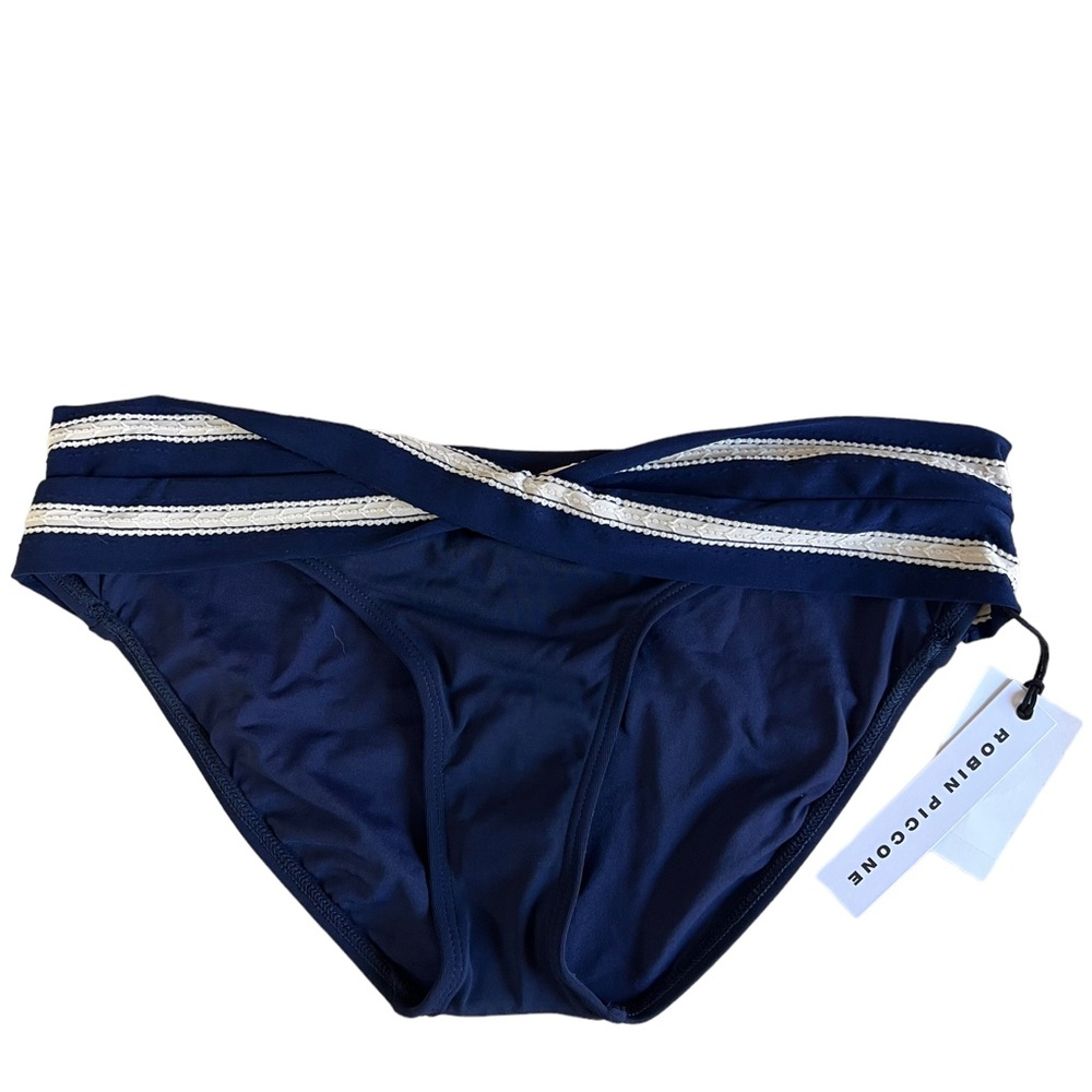 Robin Piccone ABI STRIPE INDIGO TWIST BOTTOM